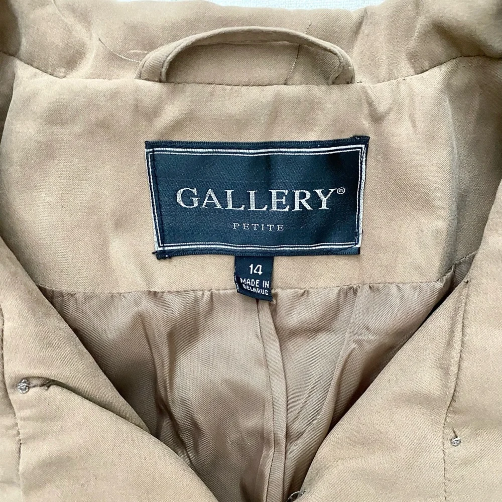 VTG Tan Trench Coat Jacket - Picture 6 of 8